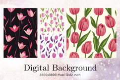 Flower Pattern Background Wallpaper Digital Paper_58 Product Image 1