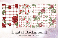 Flower Pattern Background Wallpaper Digital Paper_63 Product Image 1