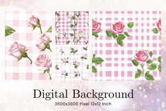 Flower Pattern Background Wallpaper Digital Paper_64 Product Image 1