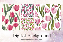Flower Pattern Background Wallpaper Digital Paper_66 Product Image 1