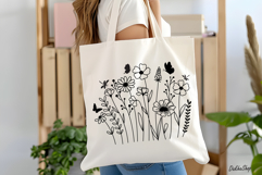 Flower Svg, Flower and Butterfly Svg, Flower Line Art. Product Image 4