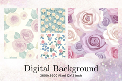 Flower Pattern Background Wallpaper Digital Paper_69 Product Image 1