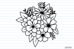 Flower Svg, Flower Bouquet Svg, Floral line art, flowers Svg Product Image 3