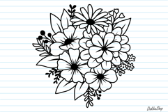 Flower Svg, Flower Bouquet Svg, Floral line art, flowers Svg Product Image 4