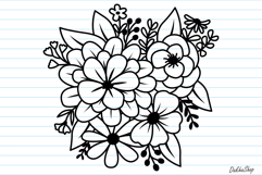 Flower Svg, Flower Bouquet Svg, Floral line art, flowers Svg Product Image 5