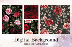 Flower Pattern Background Wallpaper Digital Paper_79 Product Image 1