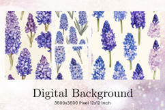 Flower Pattern Background Wallpaper Digital Paper_8 Product Image 1