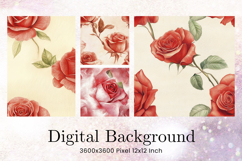 Flower Pattern Background Wallpaper Digital Paper_83 Product Image 1