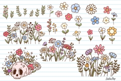 Retro Groovy Flower PNG, Boho Flower PNG, Flowers Cliprat Product Image 13