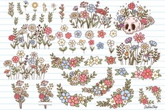 Retro Groovy Flower PNG, Boho Flower PNG, Flowers Cliprat Product Image 2