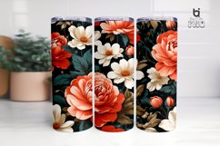 Flower Aesthetic Illustration 3D Sublimation Tumbler Wrap Product Image 2