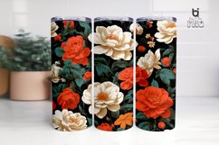 Flower Aesthetic Illustration 3D Sublimation Tumbler Wrap Product Image 4