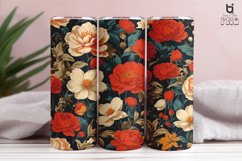 Flower Aesthetic Illustration 3D Sublimation Tumbler Wrap Product Image 5