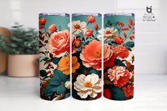 Flower Aesthetic Illustration 3D Sublimation Tumbler Wrap Product Image 6