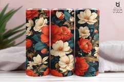 Flower Aesthetic Illustration 3D Sublimation Tumbler Wrap Product Image 7