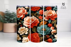 Flower Aesthetic Illustration 3D Sublimation Tumbler Wrap Product Image 8