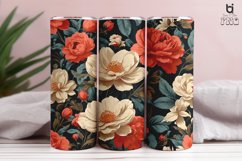 Flower Aesthetic Illustration 3D Sublimation Tumbler Wrap Product Image 9