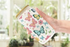 Flower and Butterfly Glass Can Wraps Product Image 2