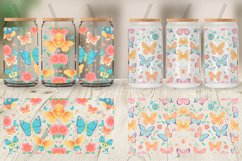 Flower and Butterfly Glass Can Wraps Product Image 4