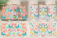 Flower and Butterfly Glass Can Wraps Product Image 5