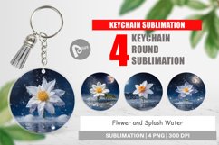 Keychain Flower and Water Product Image 1