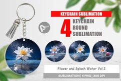 Keychain Flower and Water Product Image 1