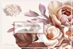 Flower arrangement PNG | Floral Sublimation design Product Image 1