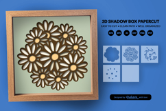Daisy Flower Arrangement Layered Shadow Box Product Image 3