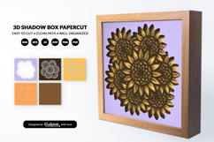 Sunflowers Flower Arrangement Layered Shadow Box Product Image 2