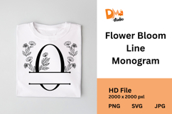 Flower Bloom Line Monogram Product Image 1