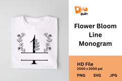 Flower Bloom Line Monogram Product Image 1