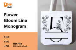 Flower Bloom Line Monogram Product Image 1