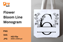 Flower Bloom Line Monogram Product Image 1