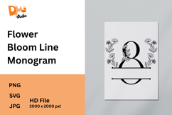 Flower Bloom Line Monogram Product Image 1