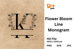 Flower Bloom Line Monogram Product Image 1