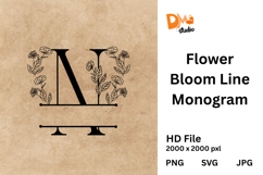 Flower Bloom Line Monogram Product Image 1