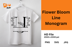 Flower Bloom Line Monogram Product Image 1