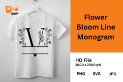 Flower Bloom Line Monogram Product Image 1
