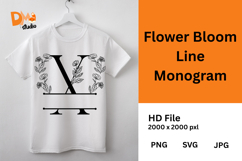 Flower Bloom Line Monogram Product Image 1