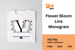 Flower Bloom Line Monogram Product Image 1