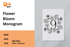 Flower Bloom Monogram Product Image 1