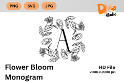Flower Bloom Monogram Product Image 1