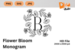 Flower Bloom Monogram Product Image 1