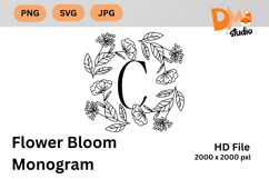 Flower Bloom Monogram Product Image 1