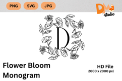 Flower Bloom Monogram Product Image 1