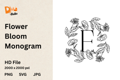 Flower Bloom Monogram Product Image 1