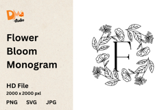 Flower Bloom Monogram Product Image 1