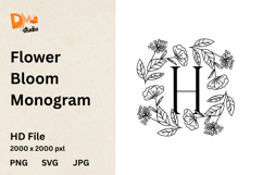 Flower Bloom Monogram Product Image 1
