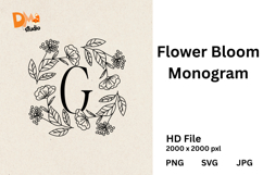 Flower Bloom Monogram Product Image 1