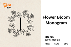 Flower Bloom Monogram Product Image 1